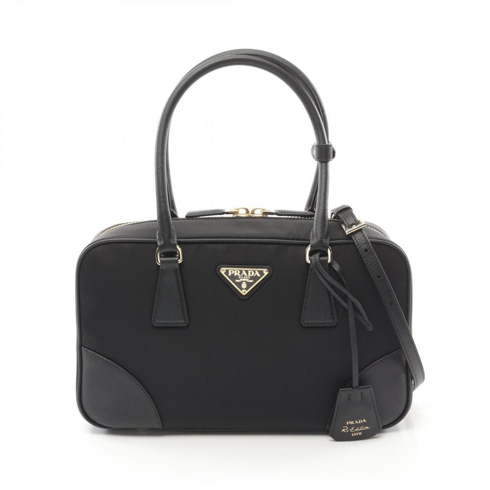 Prada RE EDITION RE TESSUTO SAFFIANO Double Handle Handbag Saffiano Leather